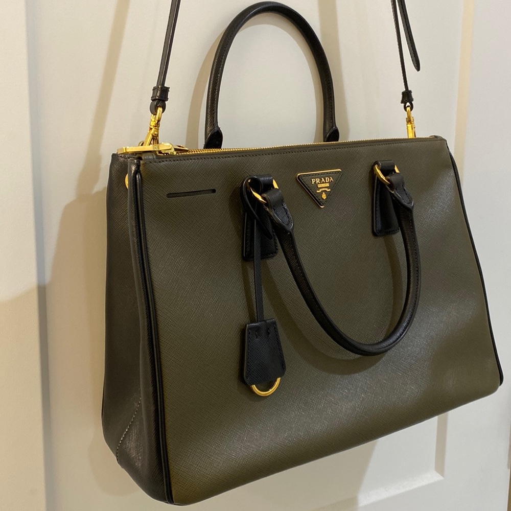 Prada Saffiano Lux Medium Double Zip Tote